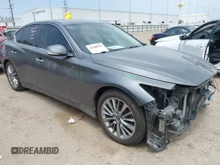 2018 Infiniti Q50 Luxe with VIN JN1EV7AP4JM591913, listed as a IAAI auction lot 42300643 with 85,183 mi miles and . Bid and sale history available at DreamBid. Image 1.