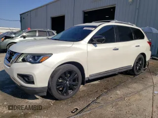 2017 Nissan Pathfinder S with VIN 5N1DR2MN9HC684089, listed as a Copart auction lot 53289355 with 124,489 mi miles and Salvage Title. Bid and sale history available at DreamBid. Image 1.