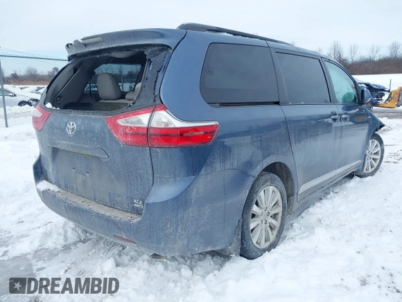 2017 Toyota Sienna XLE with VIN 5TDDZ3DC3HS154966, listed as a IAAI auction lot 41523393 with 141,365 mi miles and . Bid and sale history available at DreamBid. Image 4.