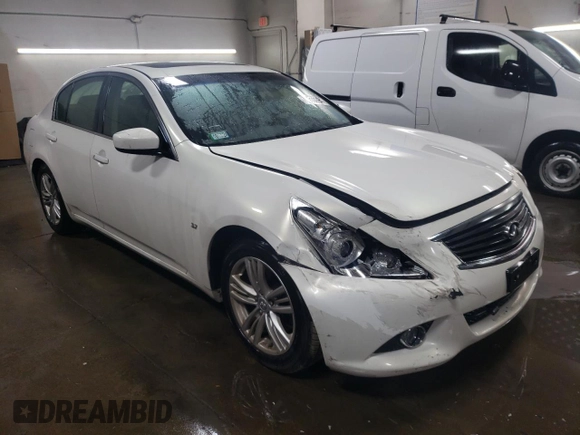 2015 Infiniti Q40 with VIN JN1CV6AP4FM580404, listed as a Copart auction lot 76910994 with 52,361 mi miles and Salvage Title. Bid and sale history available at carsss.com. Image 4.