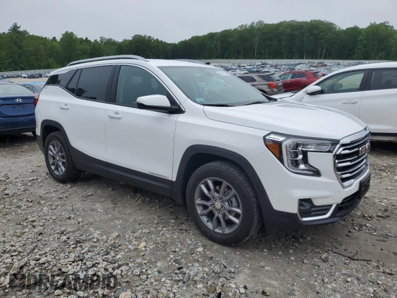 2024 GMC Terrain SLT with VIN 3GKALVEGXRL275104, listed as a Copart auction lot 60019185 with 10,127 mi miles and Salvage title. Bid and sale history available at DreamBid. Image 4.