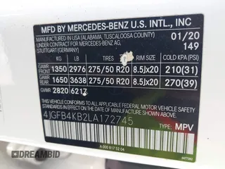 2020 Mercedes-Benz GLE 350 z VIN 4JGFB4KB2LA172745, wystawiony jako IAAI lot #42146951 z przebiegiem 129 303 mil mil oraz . Historia ofert i sprzedaży dostępna na DreamBid. Obrazek 9.