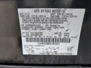 2015 Ford Taurus SEL with VIN 1FAHP2E88FG181055, listed as a IAAI auction lot 42307640 with 104,702 mi miles and . Bid and sale history available at DreamBid. Image 9.