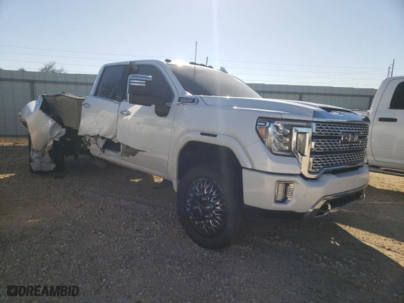 2021 GMC Sierra 3500HD Denali with VIN 1GT49WEY3MF162264, listed as a Copart auction lot 87002814 with 50,454 mi miles and Salvage Title. Bid and sale history available at carsss.com. Image 4.