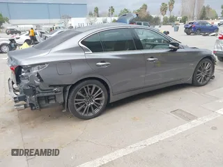 2019 Infiniti Q50 RED SPORT 400 with VIN JN1FV7AP4KM760849, listed as a IAAI auction lot 41774280 with 81,640 mi miles. Bid and sale history available at carsss.com. Image 4.