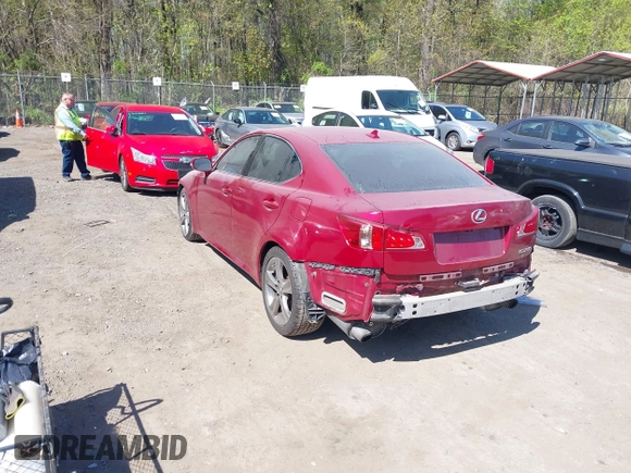2013 Lexus IS 250 with VIN JTHBF5C29D5192589, listed as a IAAI auction lot 42018276 with 122,303 mi miles and . Bid and sale history available at DreamBid. Image 3.