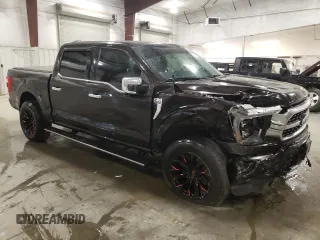 2021 Ford F-150 XL with VIN 1FTFW1E8XMFA60626, listed as a Copart auction lot 59410735 with 95,684 mi miles and Salvage title. Bid and sale history available at DreamBid. Image 4.
