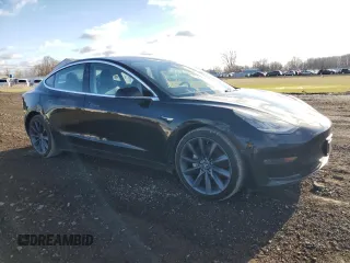 2018 Tesla Model 3 Long Range Battery with VIN 5YJ3E1EBXJF093045, listed as a Copart auction lot 50006565 with 78,982 mi miles and Salvage Title. Bid and sale history available at DreamBid. Image 4.