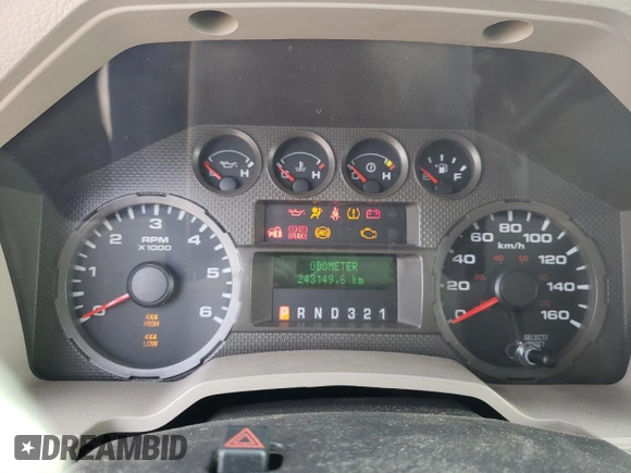 2010 Ford F-250 XL with VIN 1FTSX2B57AEA94424, listed as a Copart auction lot 52592675 with 243,149 mi miles and Salvage title. Bid and sale history available at DreamBid. Image 9.
