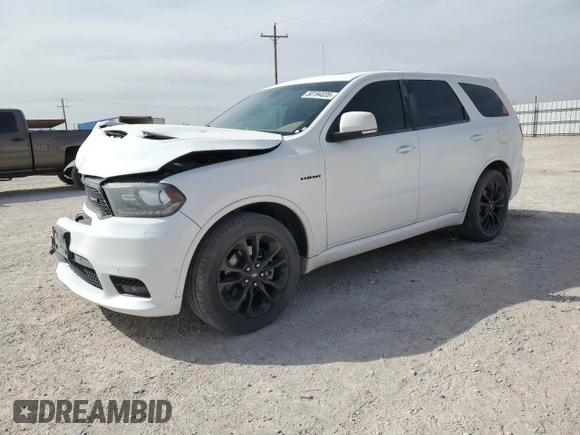 2020 Dodge Durango R/T with VIN 1C4SDJCT2LC119938, listed as a Copart auction lot 50194035 with 69,754 mi miles and Salvage title. Bid and sale history available at DreamBid. Image 1.