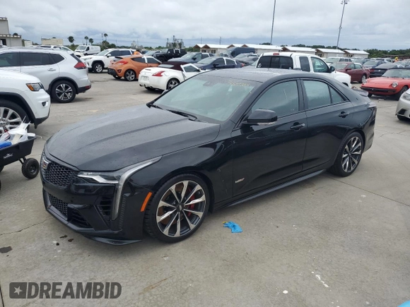 2023 Cadillac CT4-V Blackwing z VIN 1G6DL5RP9P0460034, wystawiony jako Copart lot #74655204 z przebiegiem Nie podano mil oraz Szkody całkowita. Historia ofert i sprzedaży dostępna na DreamBid. Obrazek 1.