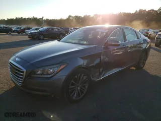 2015 Hyundai Genesis 3.8L with VIN KMHGN4JE6FU027587, listed as a Copart auction lot 87133684 with NaN miles and Salvage Title. Bid and sale history available at carsss.com. Image 1.