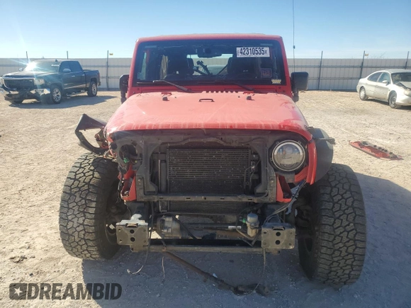 2016 Jeep Wrangler Unlimited Rubicon with VIN 1C4BJWFGXGL183011, listed as a Copart auction lot 42310535 with 165,227 mi miles and Salvage title. Bid and sale history available at DreamBid. Image 5.