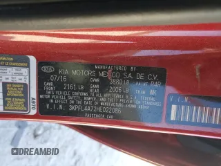 2017 Kia Forte LX with VIN 3KPFL4A72HE022086, listed as a Copart auction lot 47270075 with 157,690 mi miles and Salvage Title. Bid and sale history available at carsss.com. Image 13.