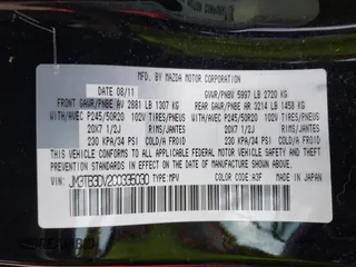 2012 Mazda CX-9 Grand Touring with VIN JM3TB3DV2C0335030, listed as a IAAI auction lot 41909217 with 126,714 mi miles. Bid and sale history available at carsss.com. Image 9.