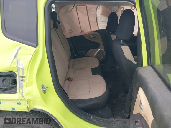 2017 Jeep Renegade Sport with VIN ZACCJAAH6HPG09555, listed as a IAAI auction lot 41933847 with 100,332 mi miles and . Bid and sale history available at DreamBid. Image 8.