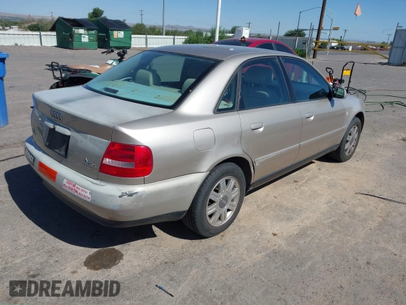 2000 Audi A4 with VIN WAUDC68D4YA074222, listed as a IAAI auction lot 42553114 with 102,815 mi miles and . Bid and sale history available at DreamBid. Image 4.