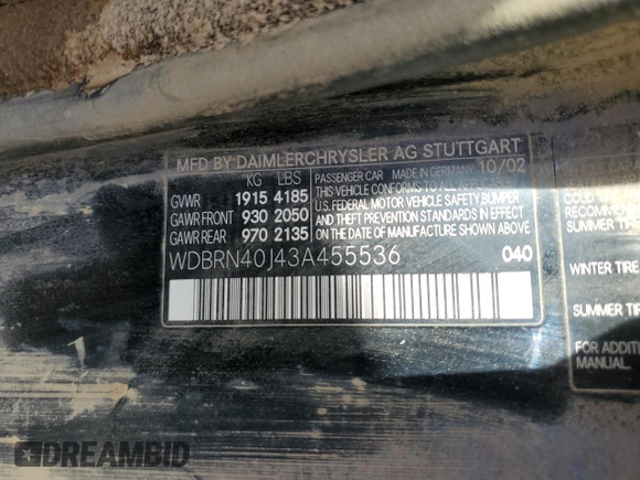 2003 Mercedes-Benz C 230 Kompressor z VIN WDBRN40J43A455536, wystawiony jako Copart lot #74631624 z przebiegiem Nie podano mil oraz Szkoda całkowita • Salvage title. Historia ofert i sprzedaży dostępna na DreamBid. Obrazek 13.