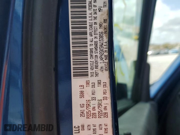 2010 Jeep Liberty Sport with VIN 1J4PN2GK5AW153856, listed as a Copart auction lot 53851745 with 155,556 mi miles and Salvage Title. Bid and sale history available at DreamBid. Image 12.