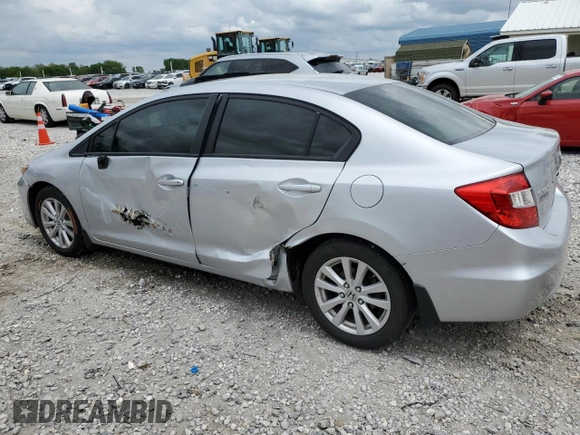 2012 Honda Civic EX with VIN 2HGFB2F80CH557022, listed as a Copart auction lot 54429535 with 189,345 mi miles and Clean Title. Bid and sale history available at DreamBid. Image 2.