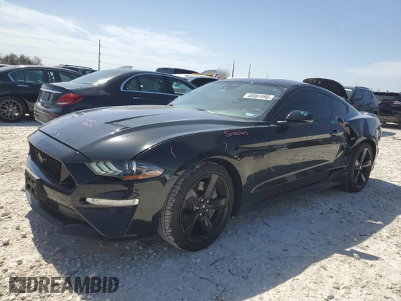 2022 Ford Mustang GT with VIN 1FA6P8CF5N5135124, listed as a Copart auction lot 48061695 with 15,662 mi miles and Salvage Title. Bid and sale history available at carsss.com. Image 1.