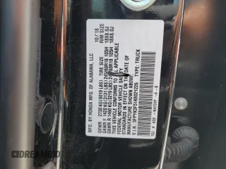 2019 Honda Ridgeline RTL with VIN 5FPYK3F51KB021226, listed as a Copart auction lot 59505175 with 79,010 mi miles and Salvage title. Bid and sale history available at DreamBid. Image 12.