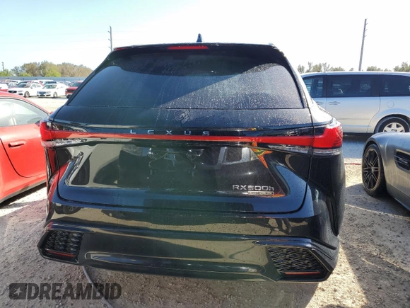 2023 Lexus RX 500h F Sport Performance with VIN 2T2BCMEA8PC001272, listed as a Copart auction lot 78312444 with 10,966 mi miles and Salvage title. Bid and sale history available at DreamBid. Image 6.