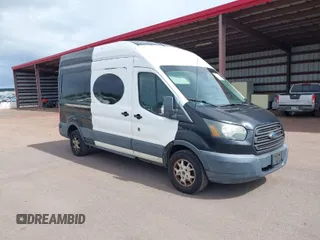 2015 Ford Transit with VIN 1FTYR2XM4FKB28350, listed as a IAAI auction lot 41989089 with 100,823 mi miles. Bid and sale history available at carsss.com. Image 1.