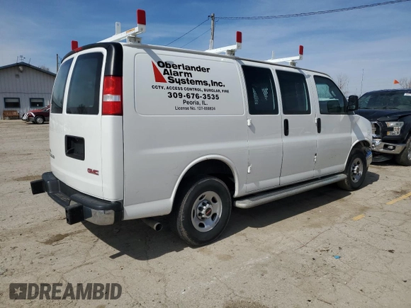 2022 GMC Savana Cargo z VIN 1GTW7AFP4N1147665, wystawiony jako Copart lot #54802085 z przebiegiem 42 261 mil mil oraz Szkody całkowita. Historia ofert i sprzedaży dostępna na DreamBid. Obrazek 3.