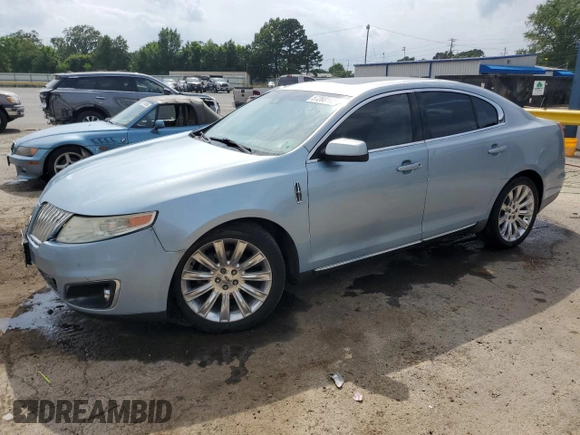 2009 Lincoln MKS with VIN 1LNHM93R59G620803, listed as a Copart auction lot 57283775 with 186,445 mi miles and Salvage title. Bid and sale history available at DreamBid. Image 1.