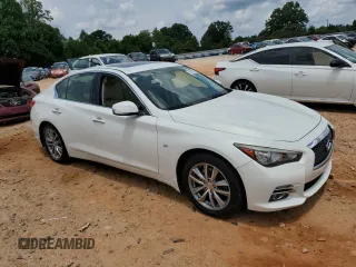 2015 Infiniti Q50 Premium with VIN JN1BV7AR1FM412660, listed as a Copart auction lot 61007025 with 111,021 mi miles and Salvage title. Bid and sale history available at DreamBid. Image 4.
