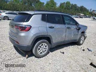 2018 Jeep Compass Sport with VIN 3C4NJCAB5JT240492, listed as a Copart auction lot 53626845 with 75,355 mi miles and Salvage title. Bid and sale history available at DreamBid. Image 3.