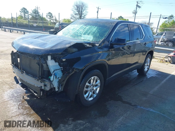 2020 Chevrolet Traverse LS with VIN 1GNERFKW7LJ207118, listed as a IAAI auction lot 41883048 with 87,506 mi miles. Bid and sale history available at carsss.com. Image 2.