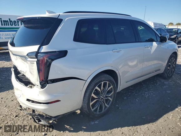 2023 Cadillac XT6 AWD Sport with VIN 1GYKPHRS9PZ162443, listed as a Copart auction lot 78462734 with 19,042 mi miles and Salvage title. Bid and sale history available at DreamBid. Image 3.