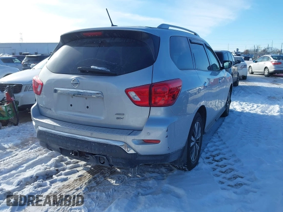 2017 Nissan Pathfinder SV with VIN 5N1DR2MM9HC678395, listed as a IAAI auction lot 41607798 with 190,996 mi miles. Bid and sale history available at carsss.com. Image 4.