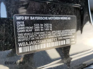 2019 BMW 5 Series 530e с VIN WBAJA9C5XKB388713, выставлен на аукционе Copart как лот 51019565 с пробегом 33 640 миль миль и Списание • Salvage title. История ставок и продаж доступна на DreamBid. Изображение 12.