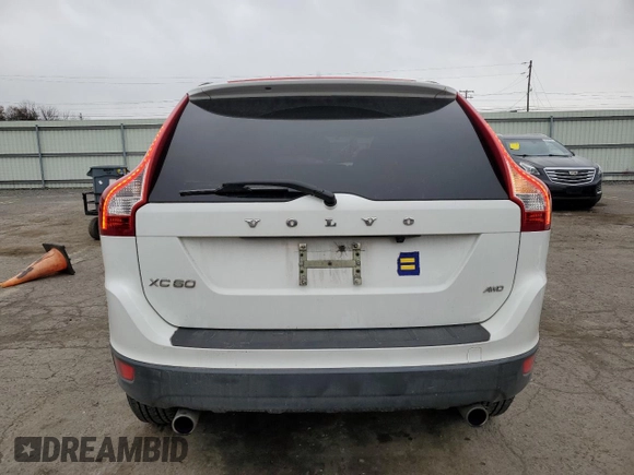 2012 Volvo XC60 PZEV with VIN YV4940DZ0C2343417, listed as a Copart auction lot 52554595 with 151,492 mi miles and Salvage title. Bid and sale history available at DreamBid. Image 6.