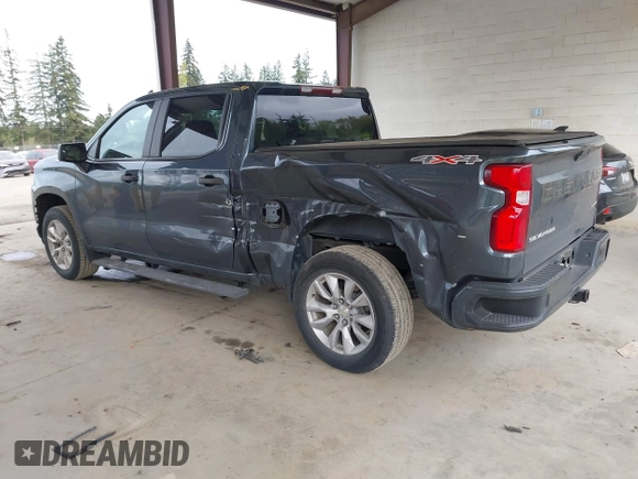 2021 Chevrolet Silverado 1500 Custom with VIN 3GCPYBEK4MG162700, listed as a IAAI auction lot 42079017 with 56,151 mi miles and . Bid and sale history available at DreamBid. Image 3.