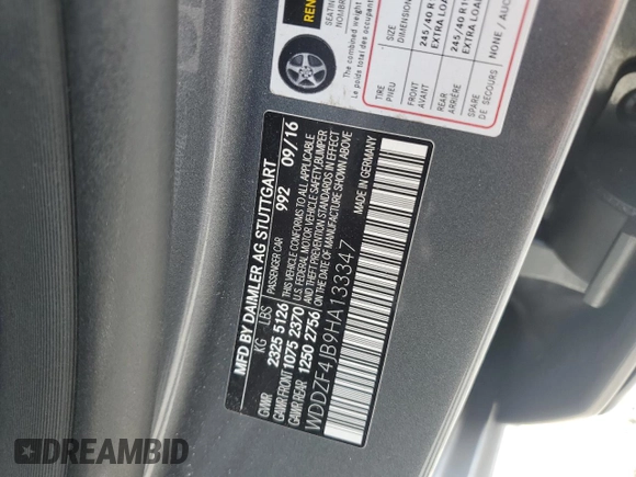 2017 Mercedes-Benz E 300 Luxury with VIN WDDZF4JB9HA133347, listed as a Copart auction lot 51134865 with 111,391 mi miles and Non repairable. Bid and sale history available at DreamBid. Image 12.