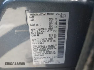2024 Infiniti QX60 Autograph with VIN 5N1DL1HUXRC351382, listed as a IAAI auction lot 42414989 with 6,236 mi miles and . Bid and sale history available at DreamBid. Image 9.