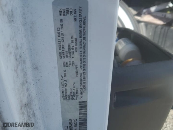 2021 Ram ProMaster Cargo Van with VIN 3C6LRVDGXME548048, listed as a Copart auction lot 86271764 with 66,180 mi miles and Salvage Title. Bid and sale history available at carsss.com. Image 12.