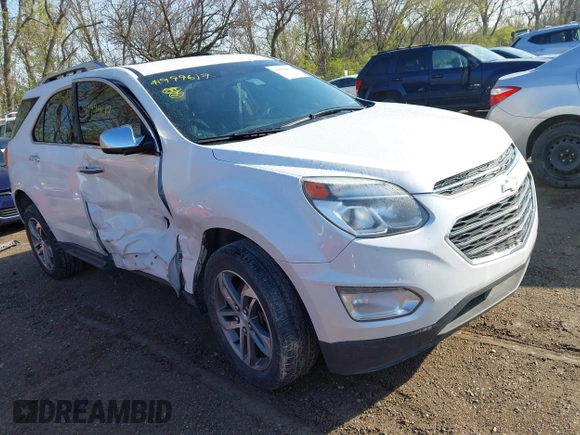2017 Chevrolet Equinox Premier with VIN 2GNFLGE3XH6301818, listed as a IAAI auction lot 41999617 with 75,299 mi miles. Bid and sale history available at carsss.com. Image 1.