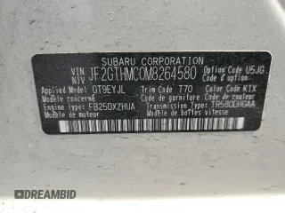 2021 Subaru Crosstrek Limited с VIN JF2GTHMC0M8264580, выставлен на аукционе Copart как лот 60725685 с пробегом 43 679 миль миль и Списание • Salvage title. История ставок и продаж доступна на DreamBid. Изображение 13.