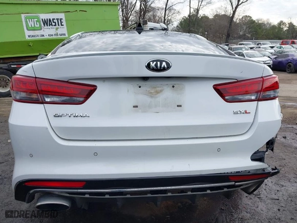 2016 Kia Optima SXL Turbo with VIN 5XXGV4L2XGG093431, listed as a IAAI auction lot 41460826 with 154,154 mi miles. Bid and sale history available at carsss.com. Image 16.