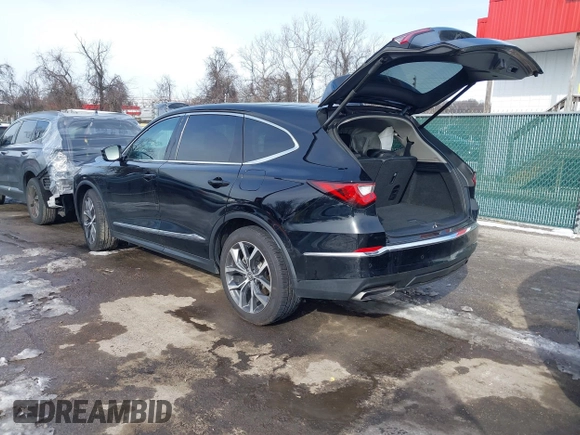 2022 Acura MDX w/Technology Package with VIN 5J8YD9H46NL001454, listed as a IAAI auction lot 41268436 with 83,753 mi miles. Bid and sale history available at carsss.com. Image 3.
