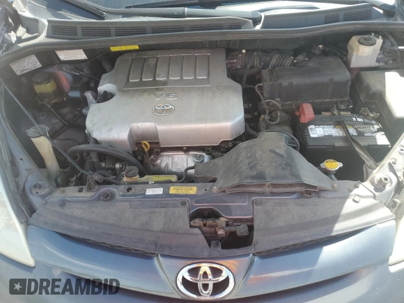 2007 Toyota Sienna XLE with VIN 5TDZK22CX7S081696, listed as a Copart auction lot 53851995 with 186,933 mi miles and Salvage Title. Bid and sale history available at DreamBid. Image 12.