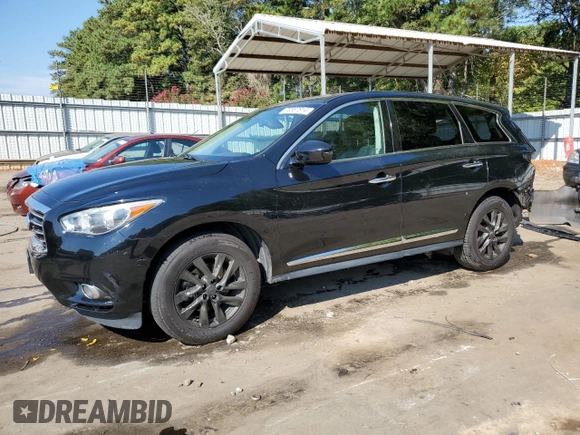 2013 Infiniti JX35 with VIN 5N1AL0MN5DC303289, listed as a Copart auction lot 72367814 with 201,540 mi miles and Salvage Title. Bid and sale history available at carsss.com. Image 1.