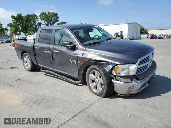 2017 Ram 1500 Big Horn with VIN 1C6RR7LM8HS872244, listed as a Copart auction lot 53656155 with 75,822 mi miles and Salvage Title. Bid and sale history available at carsss.com. Image 4.