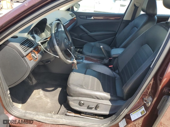 2012 Volkswagen Passat SEL with VIN 1VWCP7A39CC037607, listed as a Copart auction lot 53286565 with 155,339 mi miles and Clean Title. Bid and sale history available at carsss.com. Image 7.