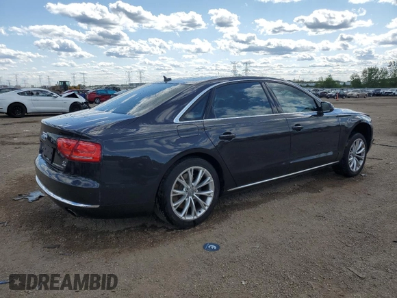 2012 Audi A8 z VIN WAURVAFD2CN021722, wystawiony jako Copart lot #58353745 z przebiegiem 117 302 mil mil oraz Szkoda całkowita • Salvage title. Historia ofert i sprzedaży dostępna na DreamBid. Obrazek 3.